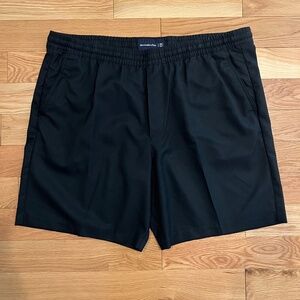 Abercrombie & Fitch Men's 8" Elastic Waist Pleated Short in Black (XXL)